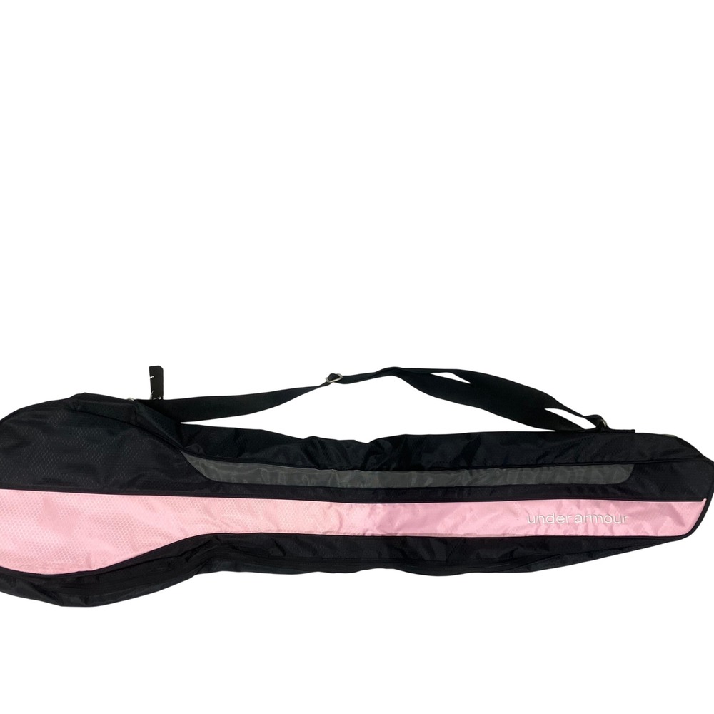 Under Armour UA Cradle Stick Bag Lacrosse Equipment Bag Black Pink UA76013 NEW - Picture 3 of 11